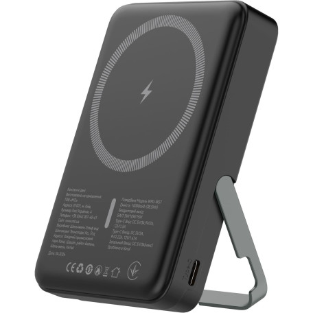 Павербанк ATRIA Black 10 000 mAh / 15 Вт (WPD-W57B)