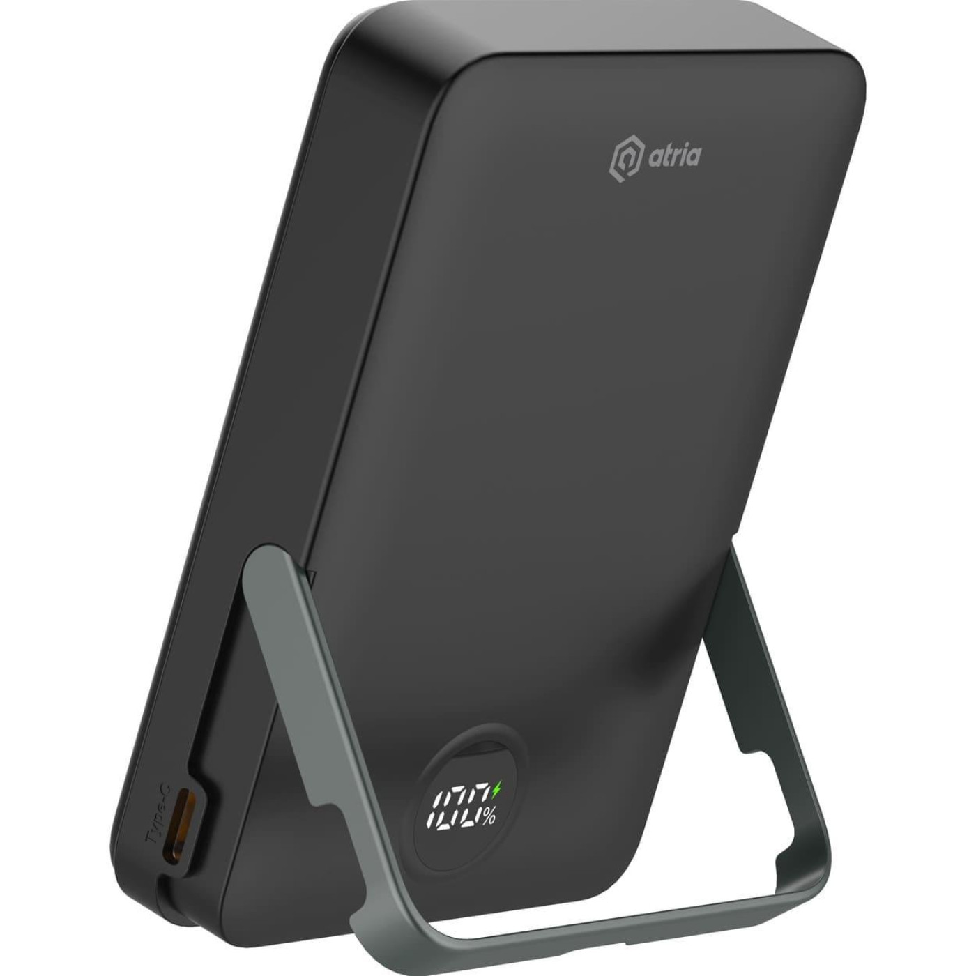 Павербанк ATRIA Black 10 000 mAh / 15 Вт (WPD-W57B)