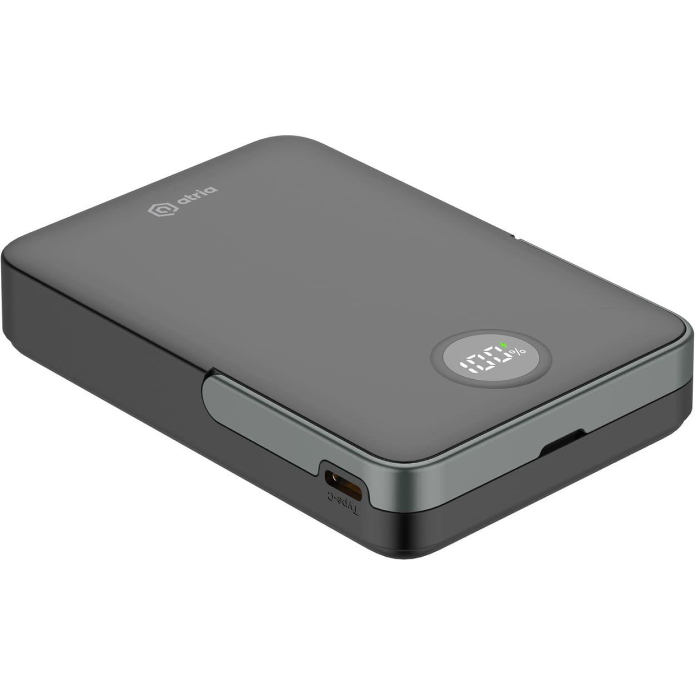 Павербанк ATRIA Black 10 000 mAh / 15 Вт (WPD-W57B)