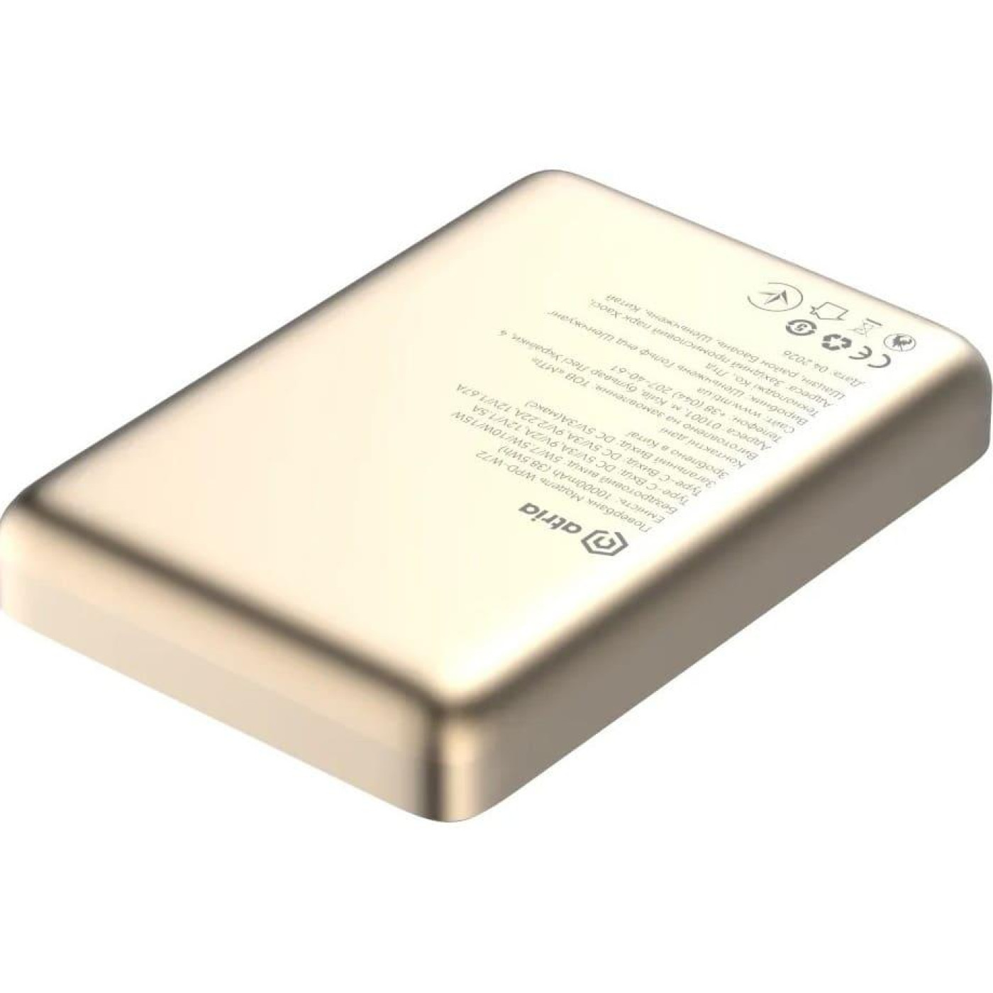 Павербанк ATRIA Magnetic Black 10 000 mAh / 15 Вт (WPD-W72G)