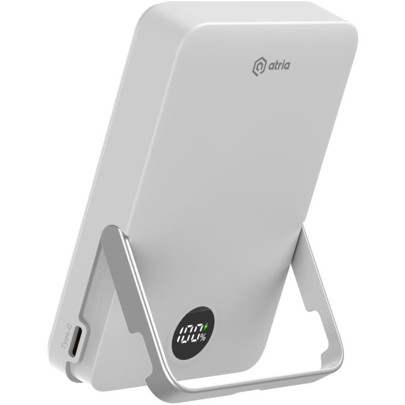Павербанк ATRIA Magnetic White 10 000 mAh / 15 Вт (WPD-W57)