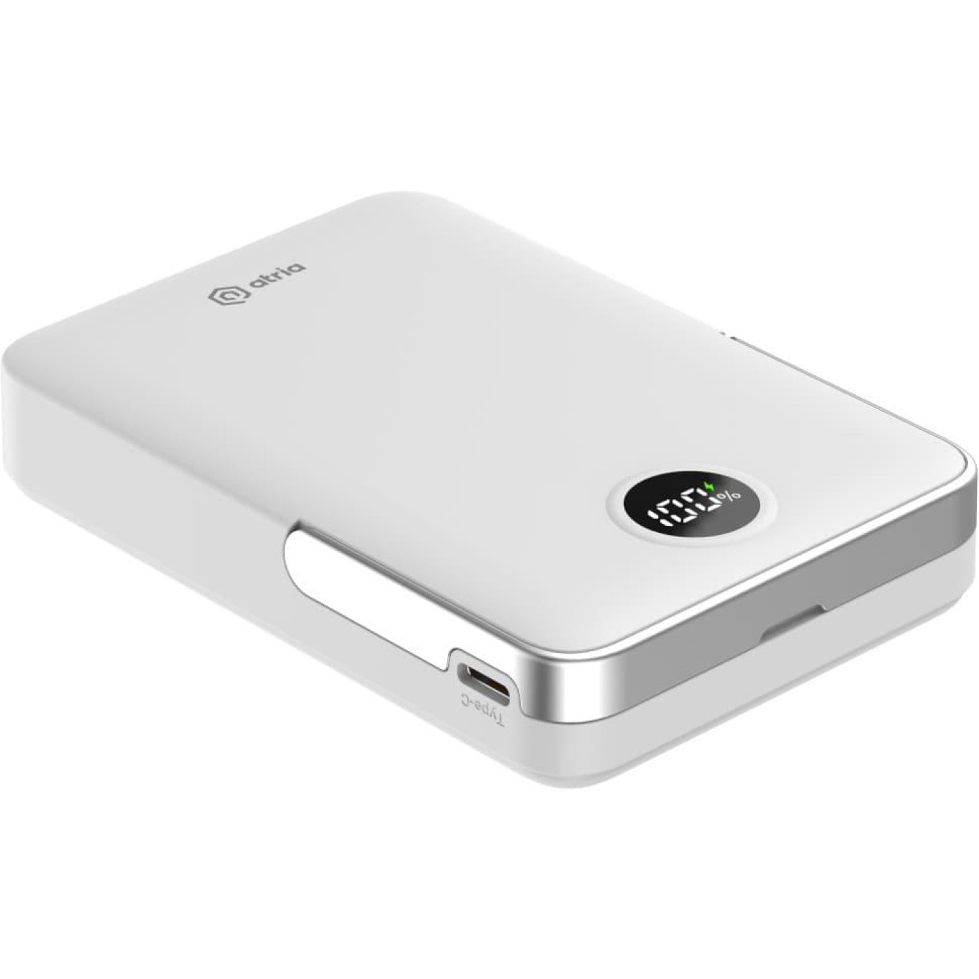 Павербанк ATRIA Magnetic White 10 000 mAh / 15 Вт (WPD-W57)