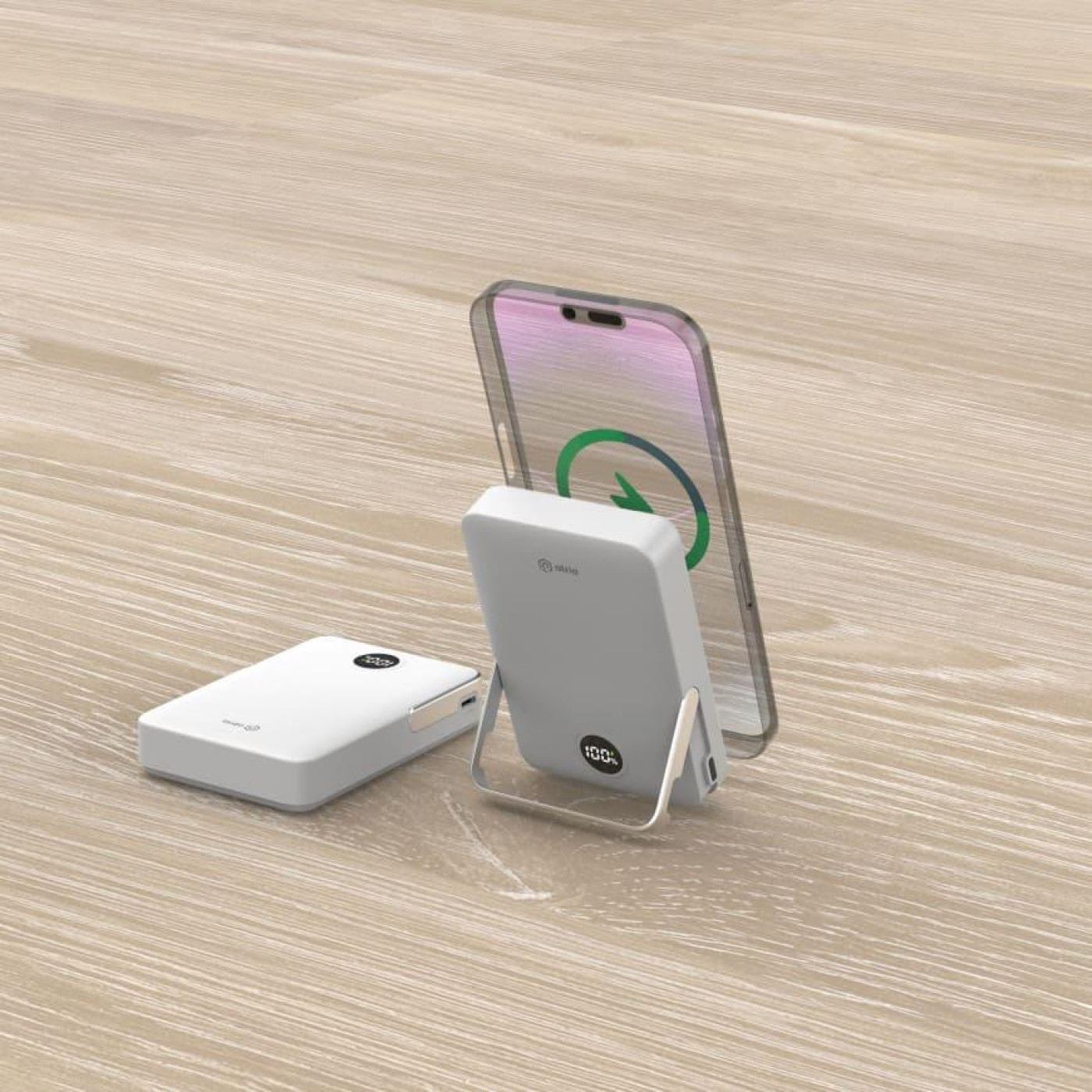 Павербанк ATRIA Magnetic White 10 000 mAh / 15 Вт (WPD-W57)