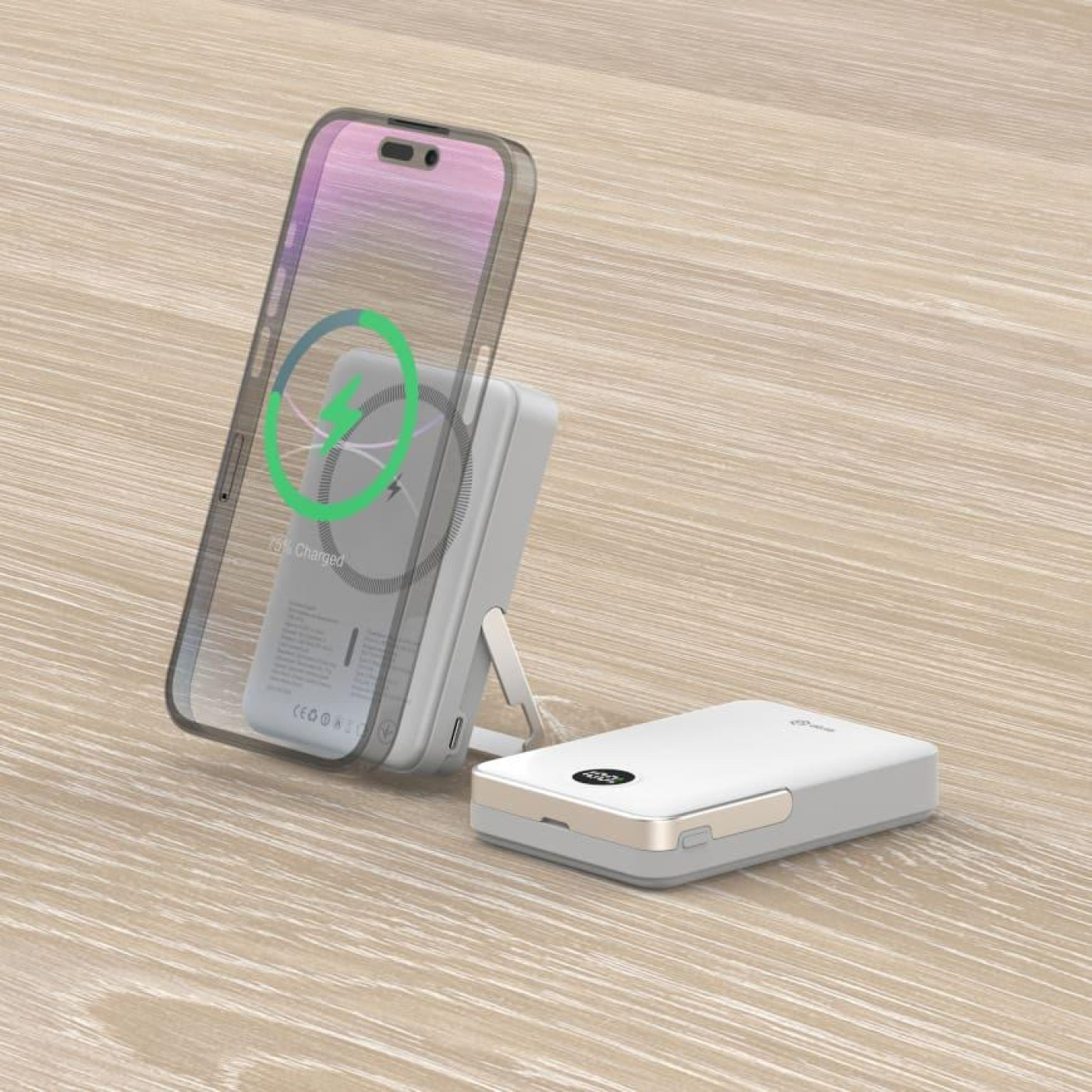Павербанк ATRIA Magnetic White 10 000 mAh / 15 Вт (WPD-W57)