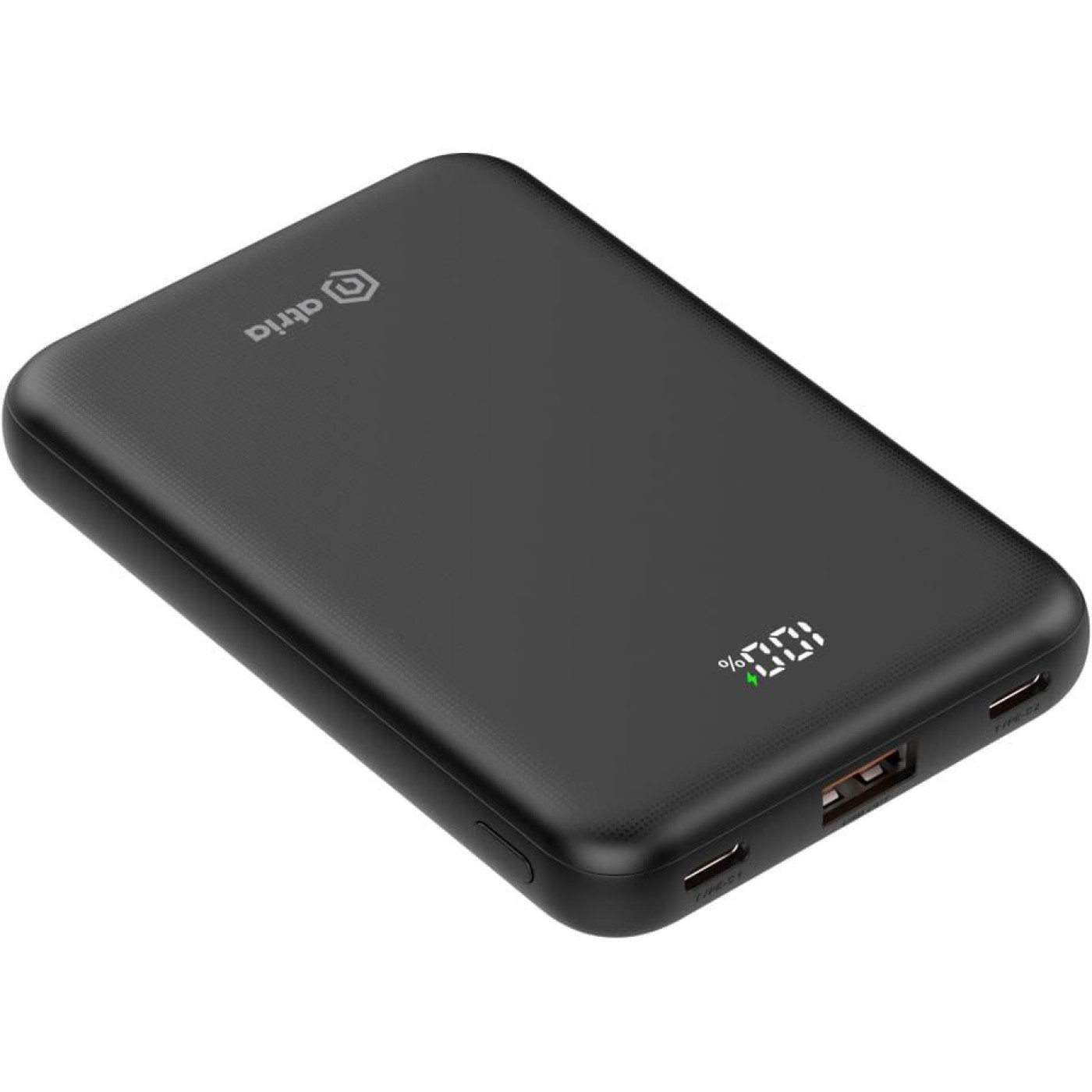 Павербанк ATRIA Black 10 000 mAh / 22.5 Вт (WPD-P91)