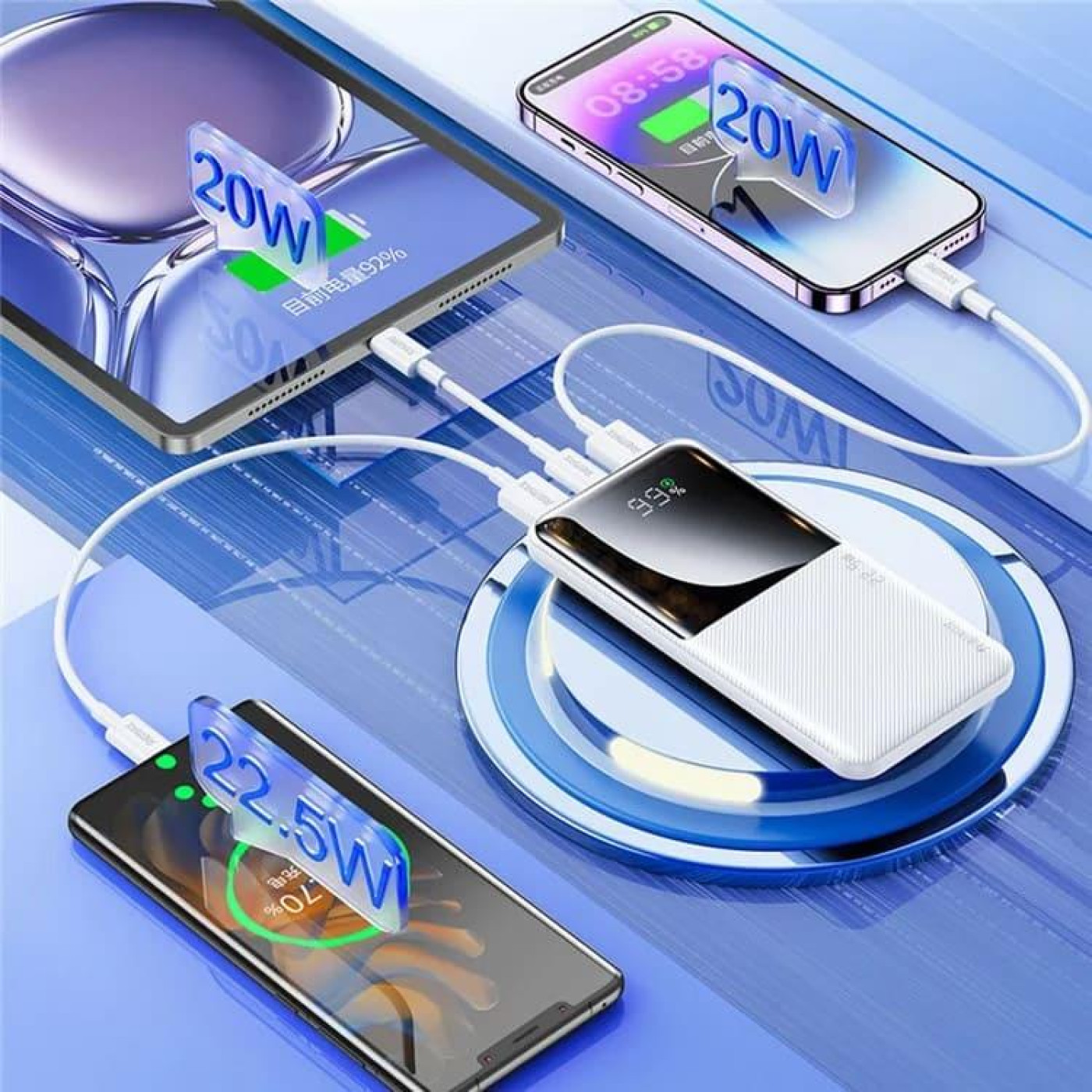 Павербанк Remax Black 20 000 mAh / (RPP-623)