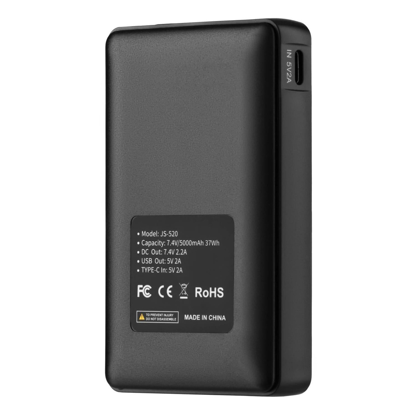 Павербанк 2E Black 5 000 mAh / 10 Вт (2E-RB5000FHC)