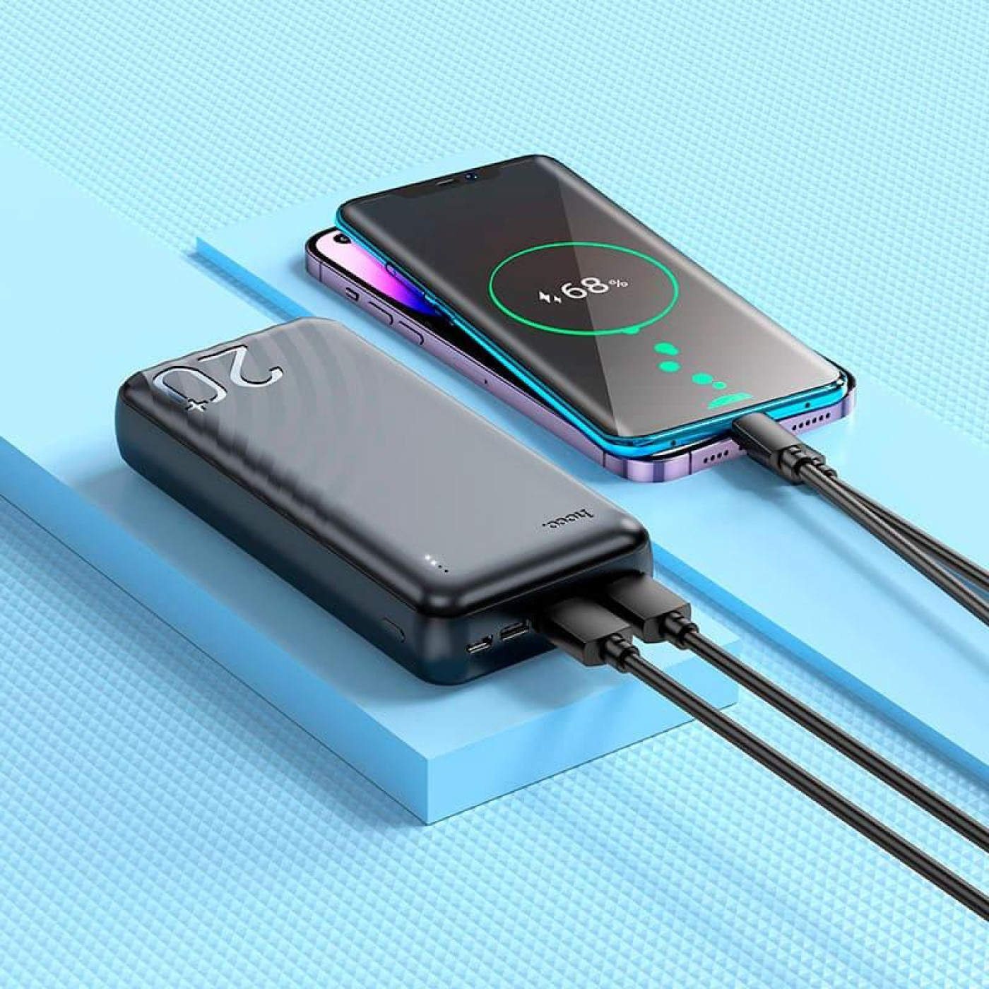 Павербанк Hoco Black 20 000 mAh / J123A)