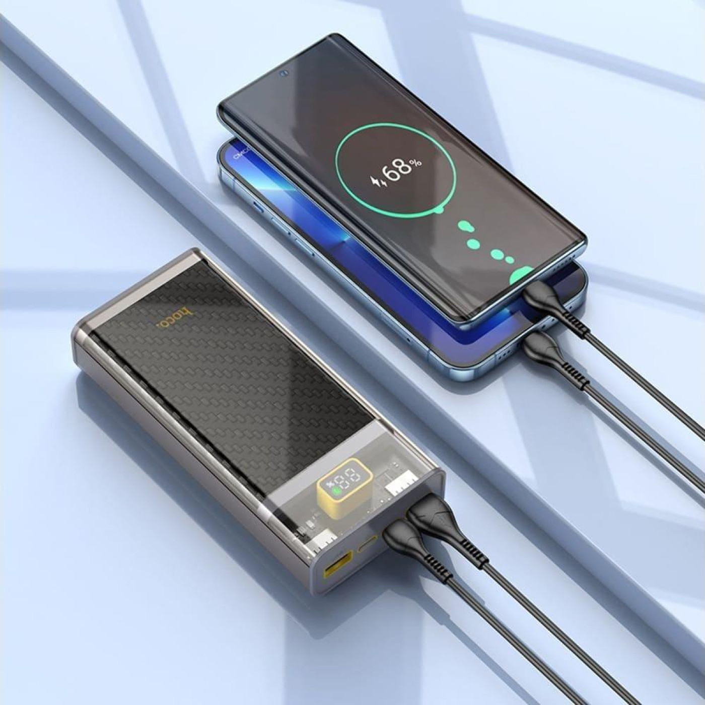 Павербанк Hoco Gray 20 000 mAh / 15 Вт J103A)