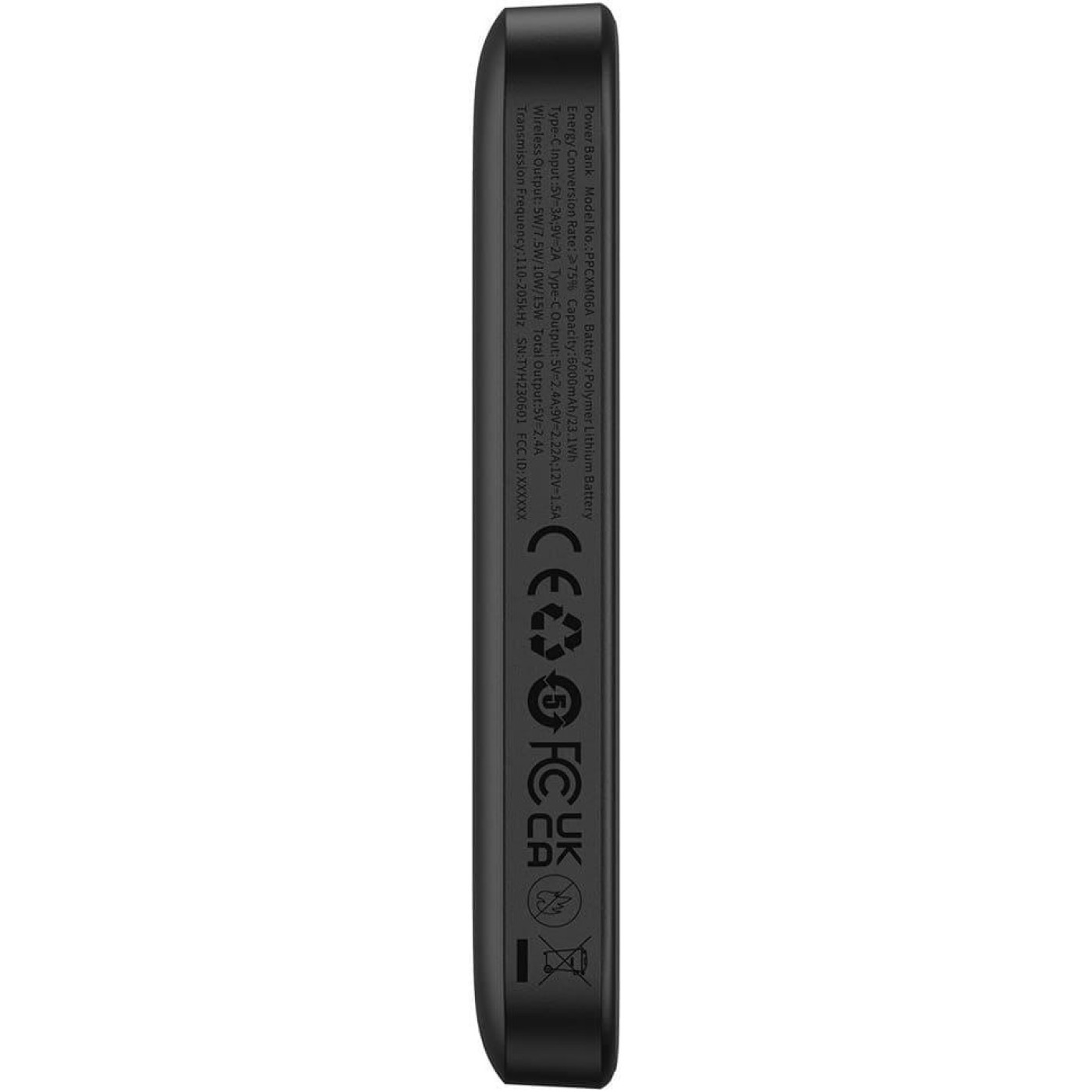Павербанк Baseus Magnetic Wireless Mini Air Black 6 000 mAh / 20 Вт (P10059002113-00)