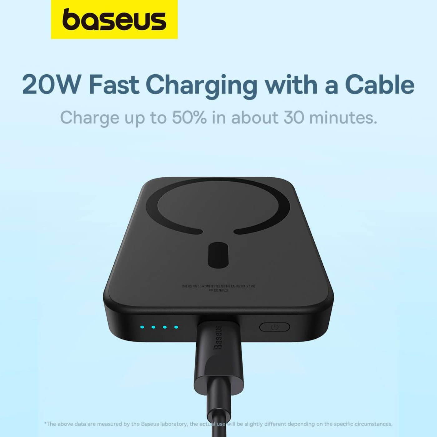 Павербанк Baseus Magnetic Wireless Mini Air Black 6 000 mAh / 20 Вт (P10059002113-00)