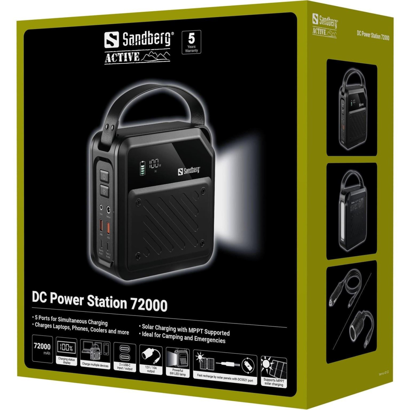 Павербанк Sandberg Black 72 000 mAh / 268 Вт (421-22)
