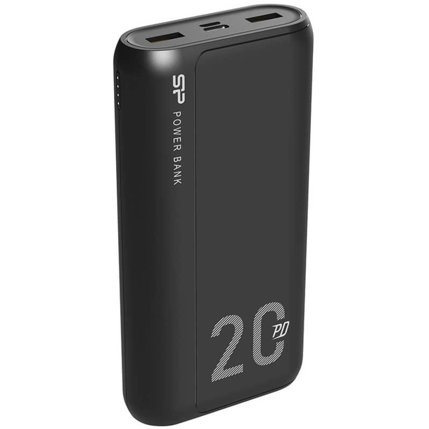 Павербанк Silicon Power 20000 mAh, QS15, Black, 2xUSB (5V/2.4A) (SP20KMAPBKQS150K)