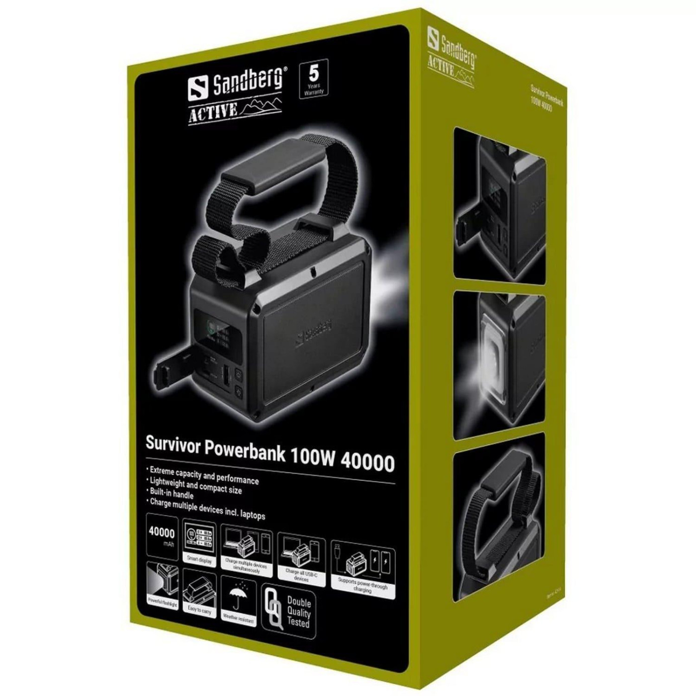 Павербанк Sandberg Survivor Black 40 000 mAh / 100 Вт (421-14)