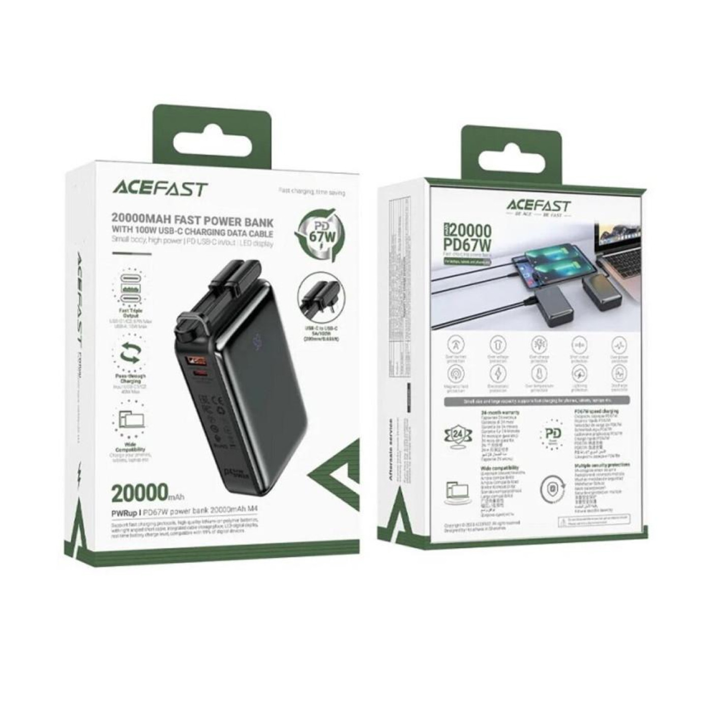 Ноутбук Acefast M14 20000mAh 22.5W Black (6974316283966)
