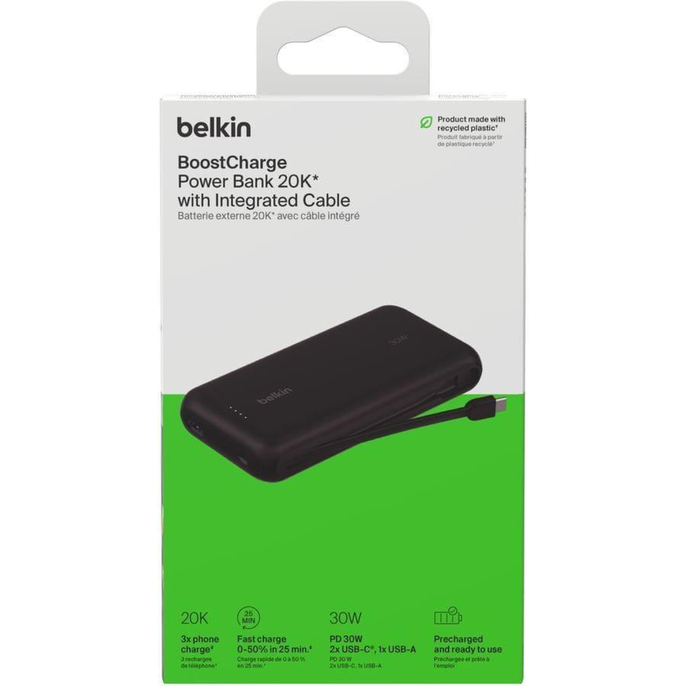 Павербанк Belkin Black 20 000 mAh / 20 Вт (BPB024HQBK)