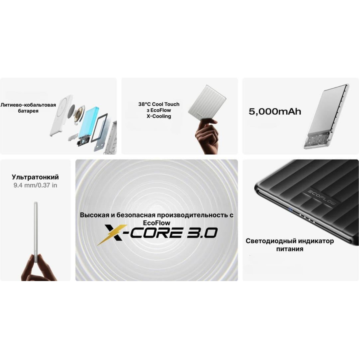 Павербанк EcoFlow RAPID Mag Black 5 000 mAh / 15 Вт (EF-RAPIDQI1-5K-B-EU)