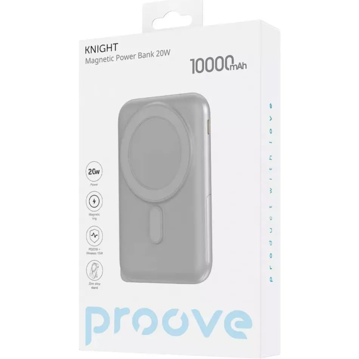 Павербанк Proove Knight Gray 10 000 mAh / 20 Вт (PBGI20012205)