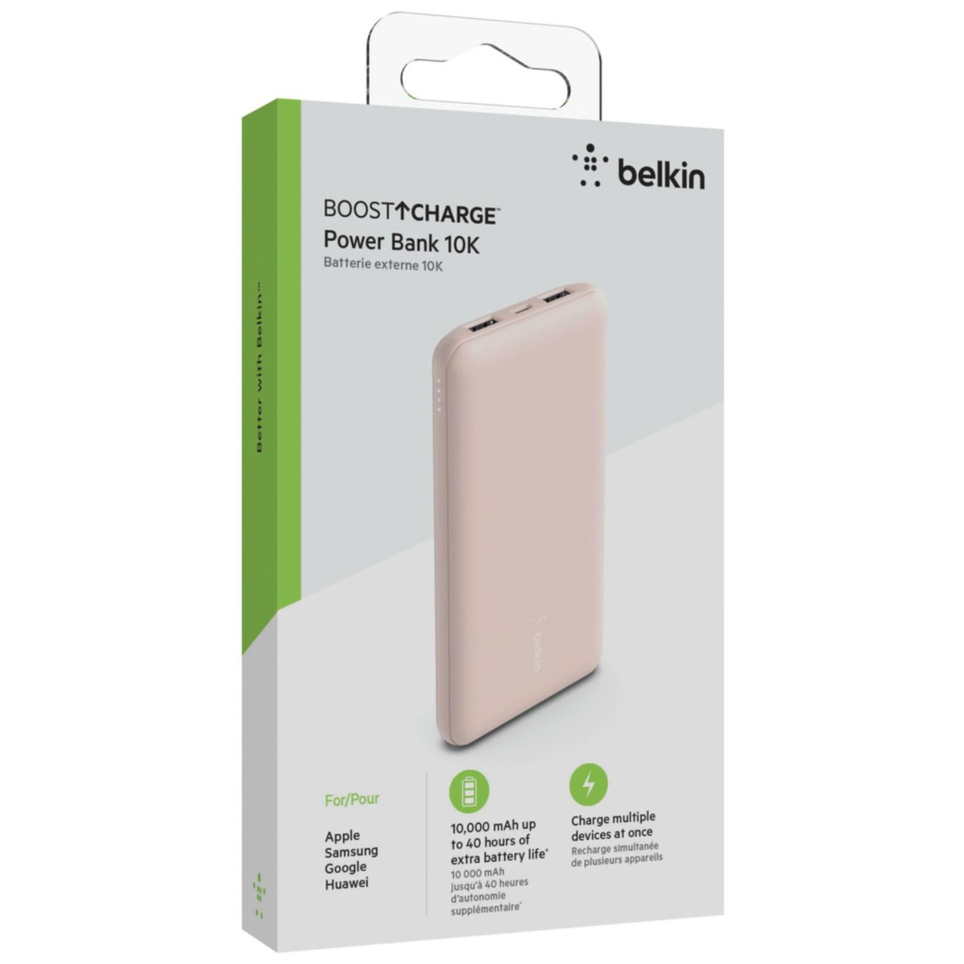 Павербанк Belkin Pink 10 000 mAh / 15 Вт (BPB011BTRG)