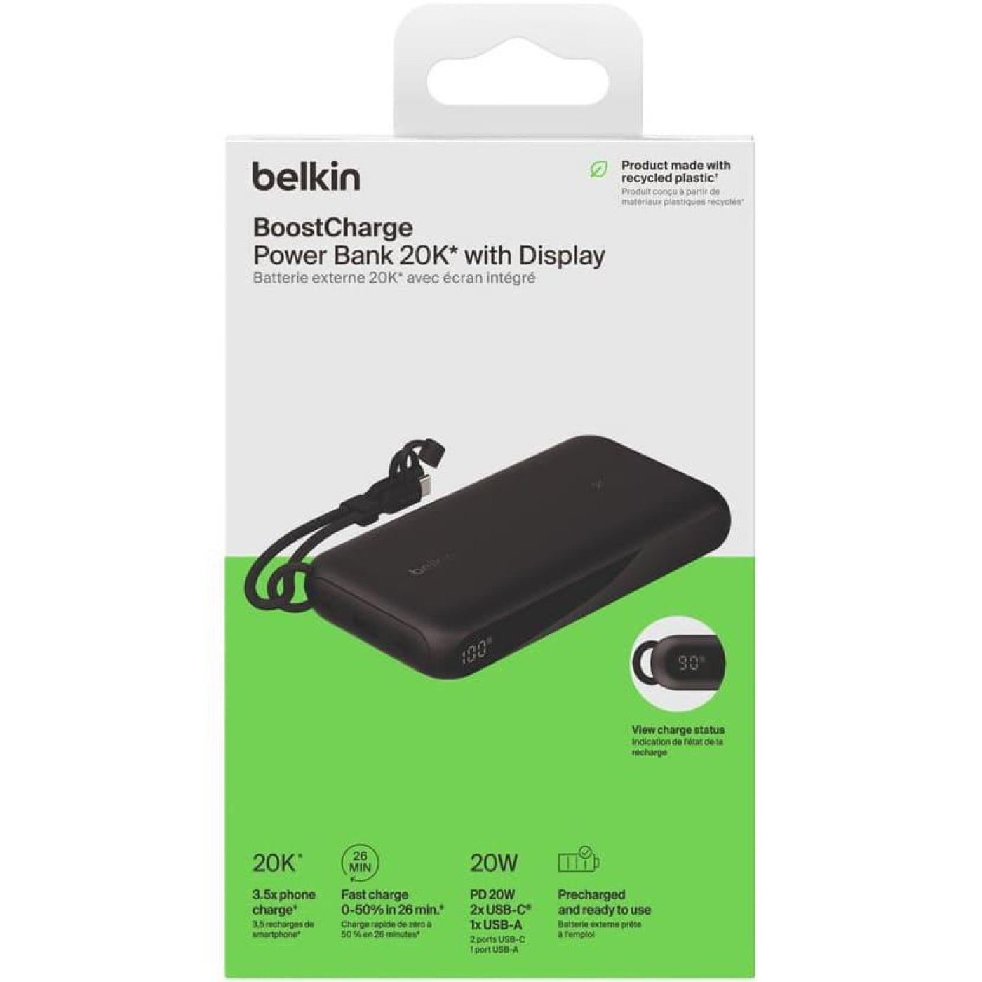 Павербанк Belkin Black 20 000 mAh / 20 Вт (BPB028HQBK)