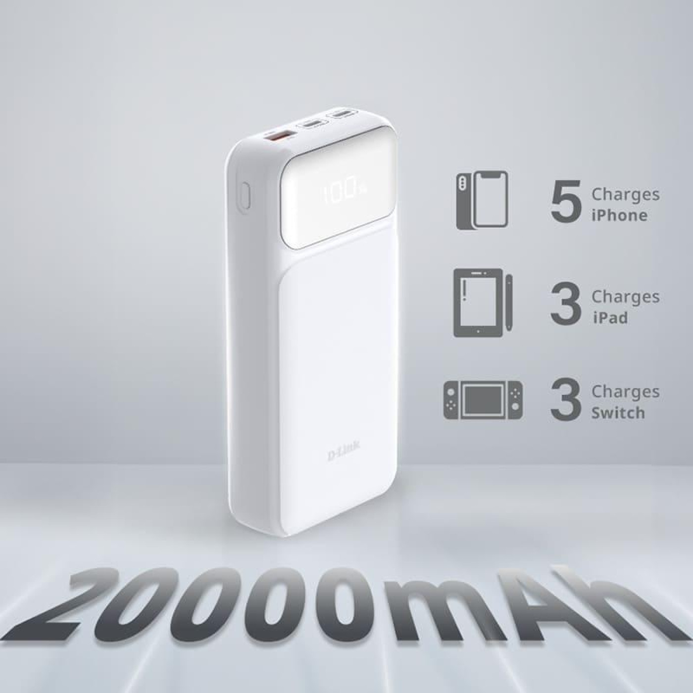 Павербанк D-Link White 20 000 mAh / 65 Вт (DPP-201)