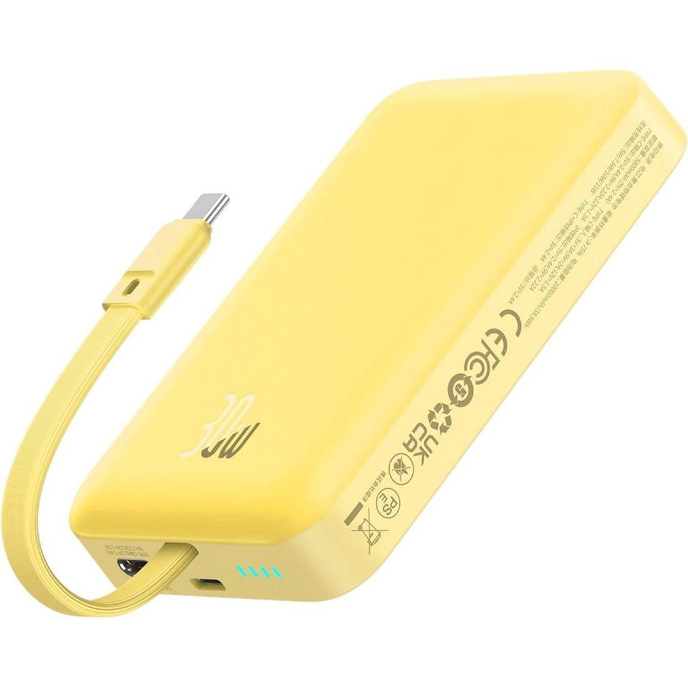 Павербанк Baseus Magnetic Mini Yellow 10 000 mAh / 30 Вт (P1002210BY23-00)