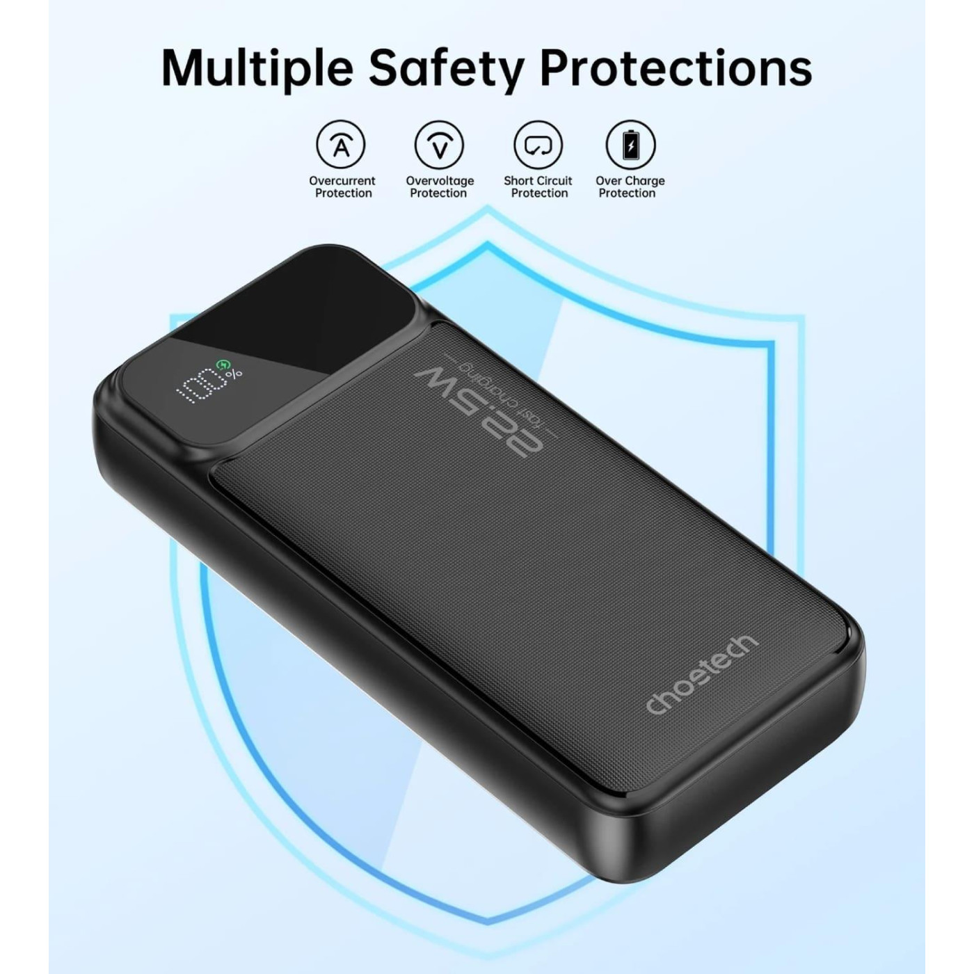 Павербанк Choetech Black 20 000 mAh / 22.5 Вт (B729-ACBK)