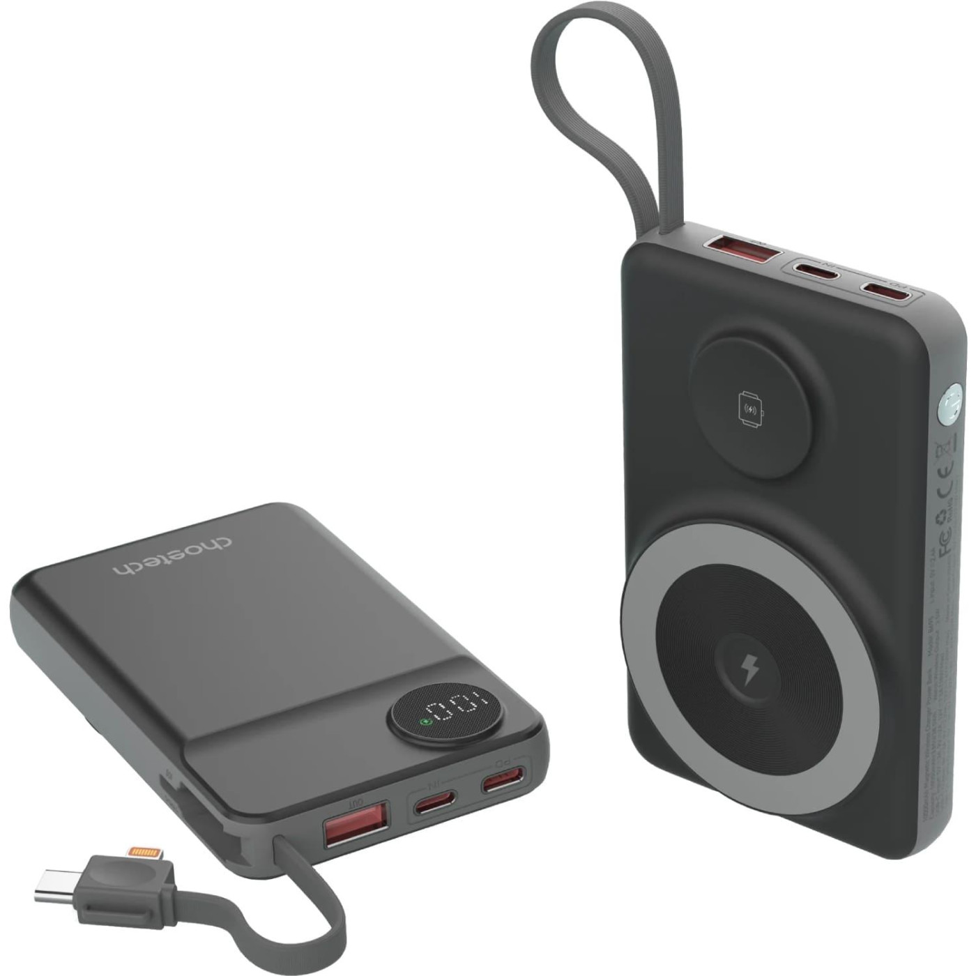 Павербанк Choetech Magnetic Wireless Black 10 000 mAh / 22.5 Вт (B695-BK)