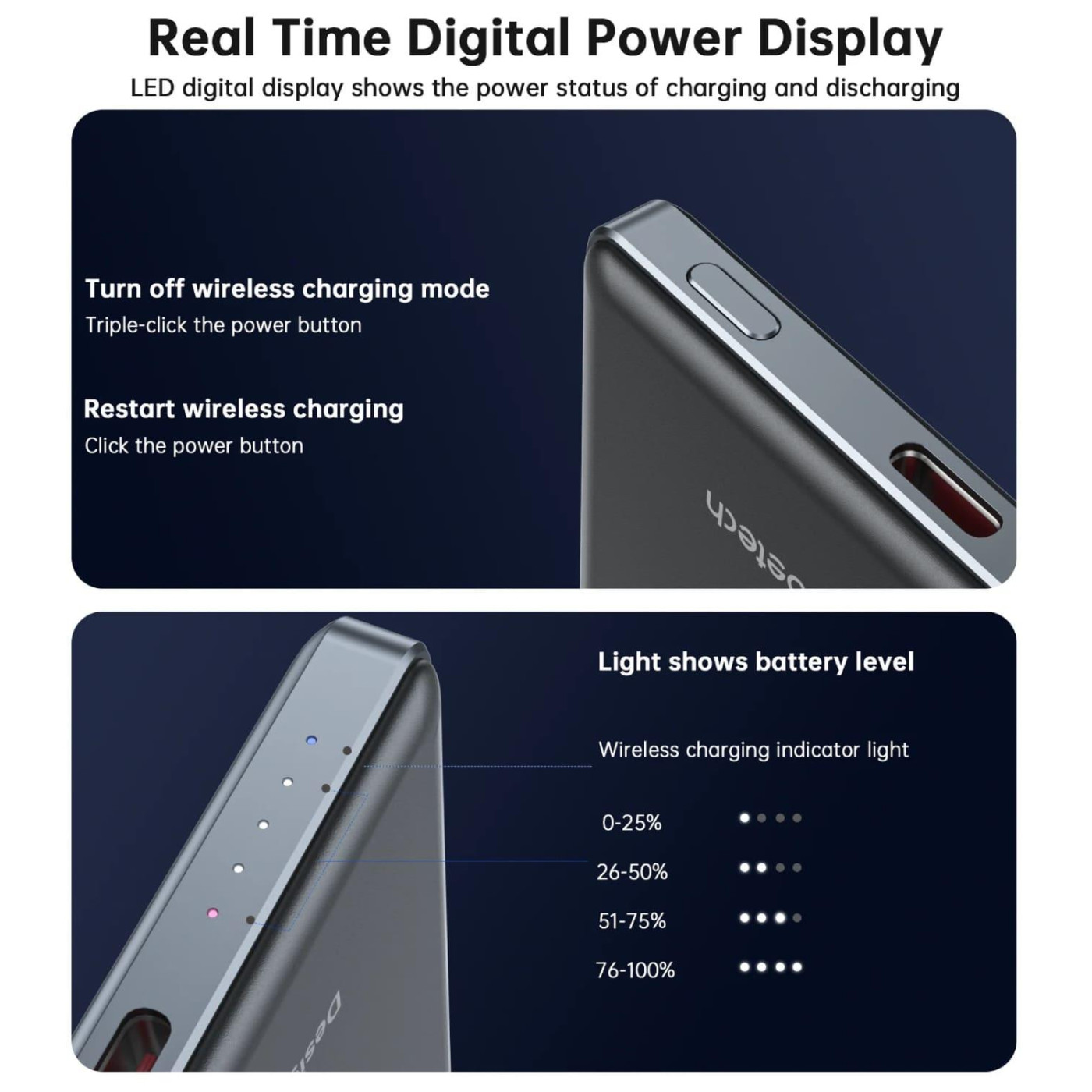 Павербанк Choetech Magnetic Wireless Black 5 000 mAh / 20 Вт (B738-CCBK)