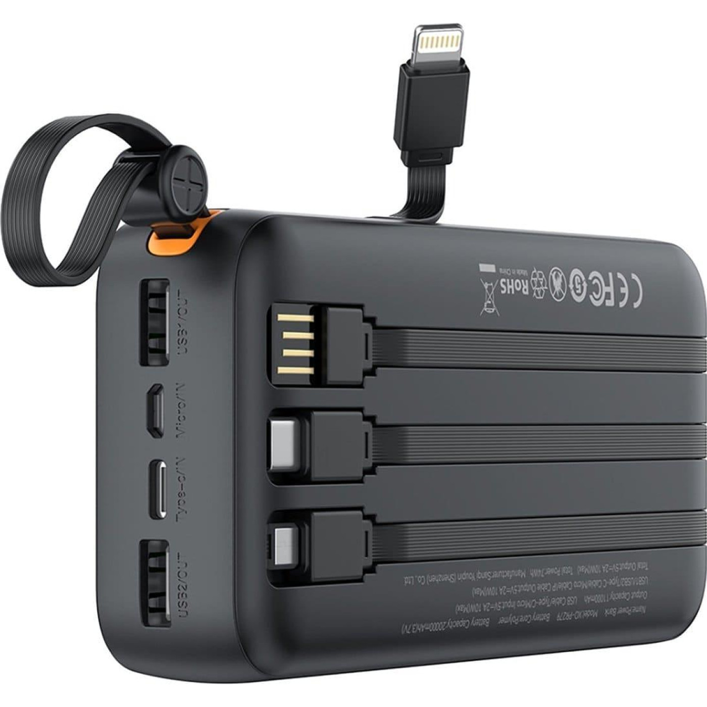 Павербанк XO Black 20 000 mAh / 10 Вт (PR279.black)
