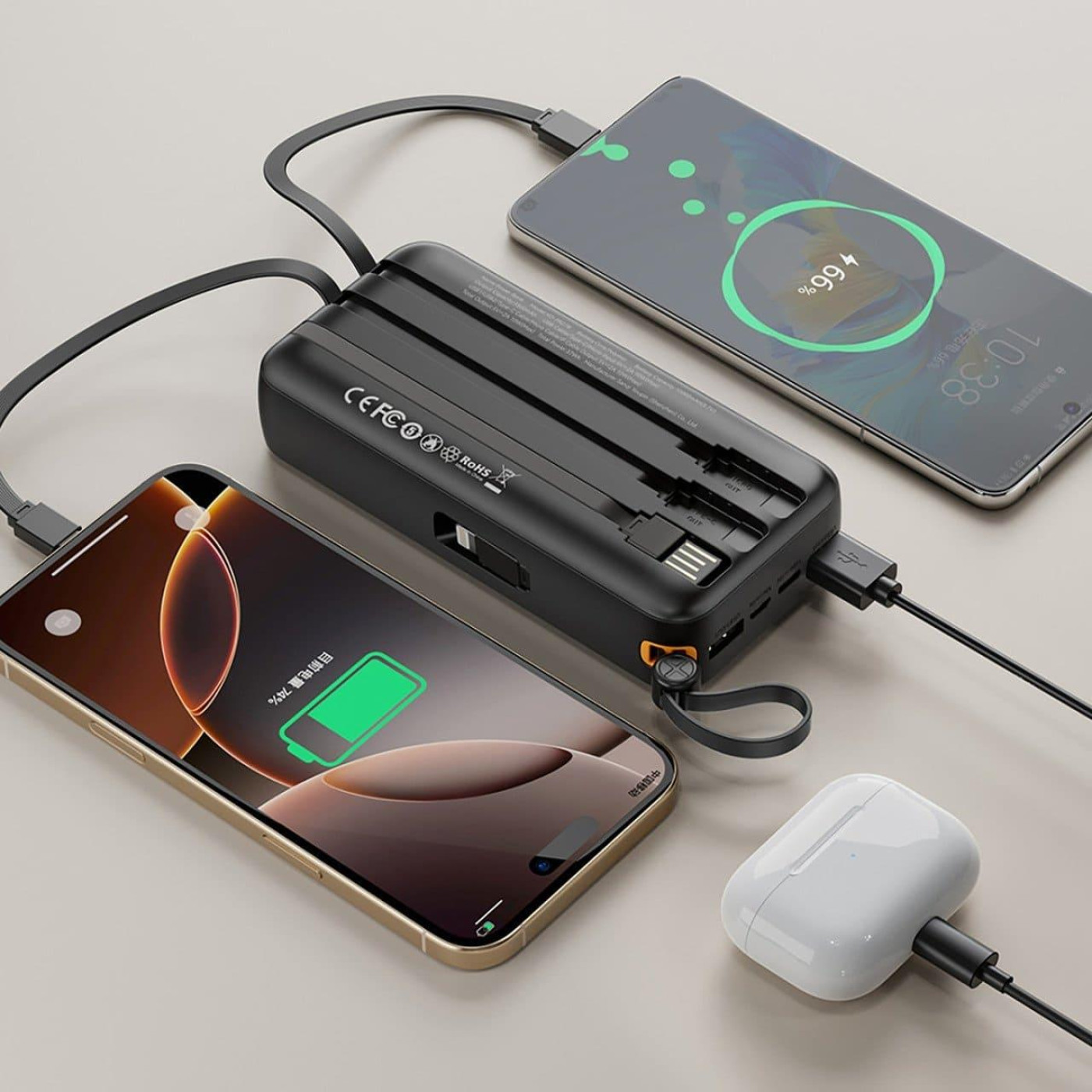 Павербанк XO Black 20 000 mAh / 10 Вт (PR279.black)