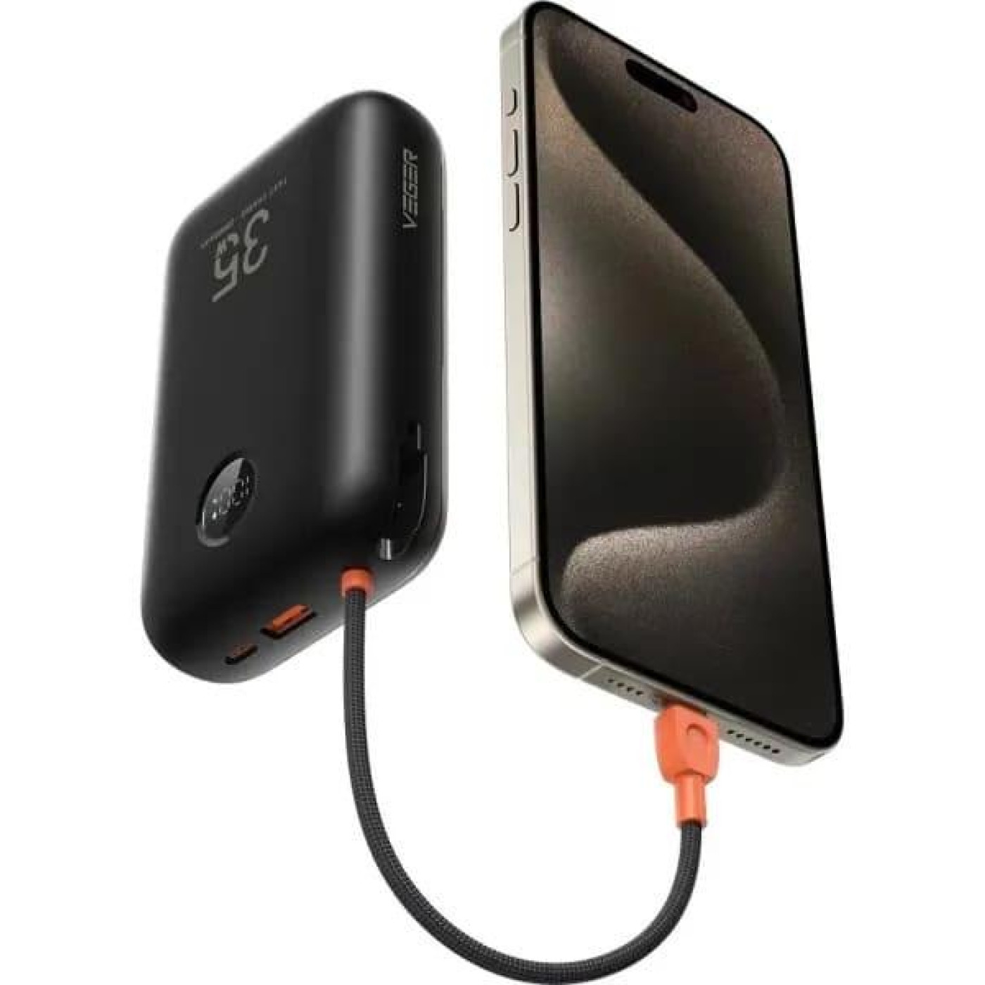 Павербанк Veger Black 30 000 mAh / 35 Вт (W3018.black)
