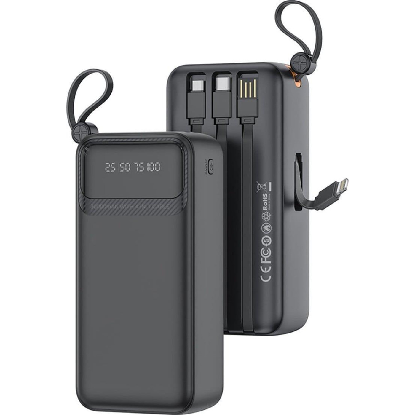 Павербанк XO Black 30 000 mAh / 10 Вт (PR280.black)