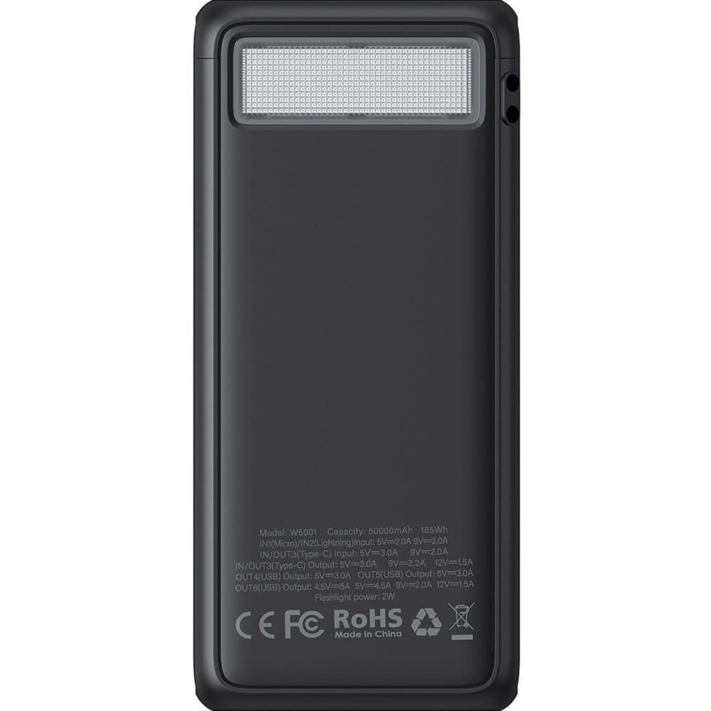 Павербанк Veger Black 50 000 mAh / 22.5 Вт (W5001.black)