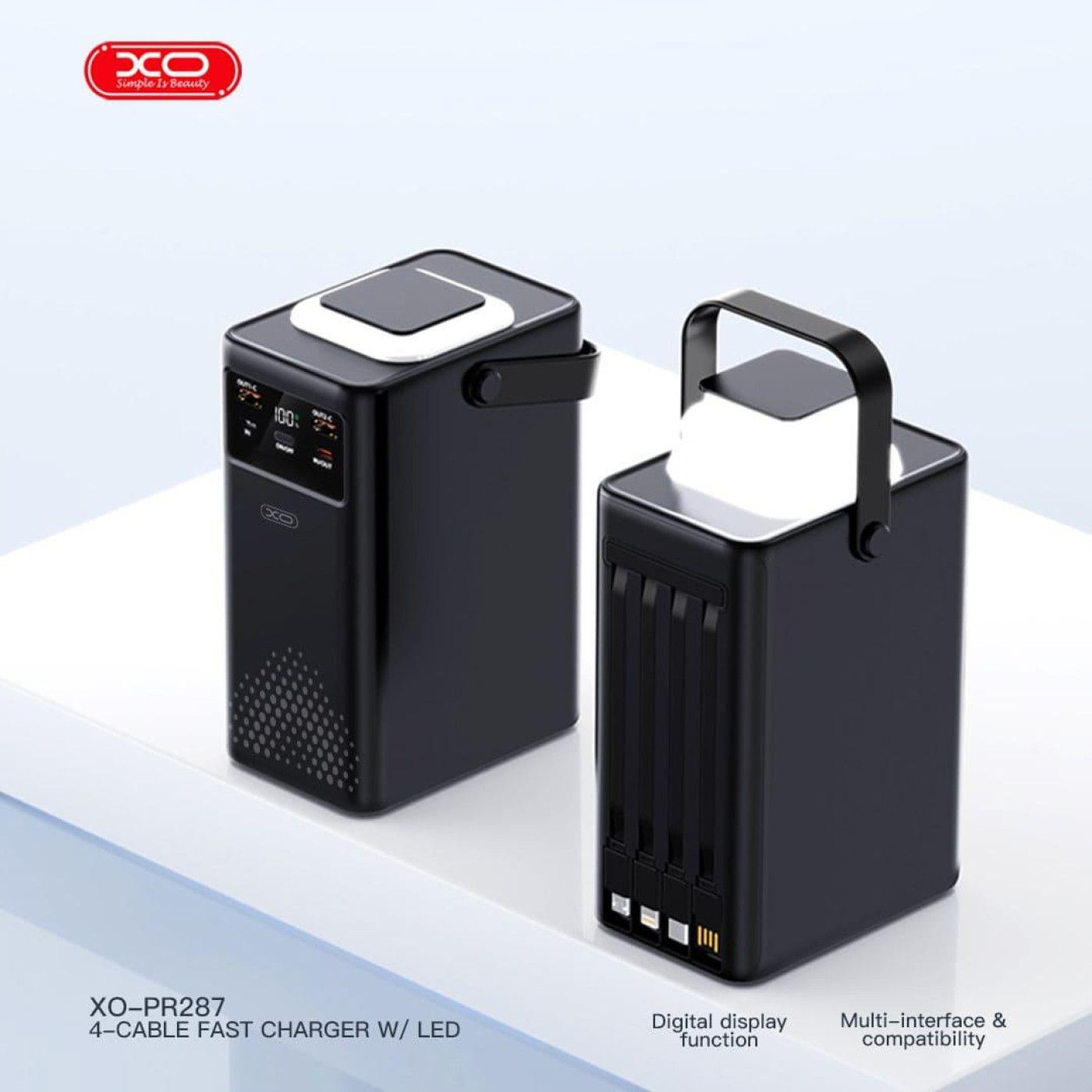 Павербанк XO Black 80 000 mAh / 22.5 Вт (PR287.black)