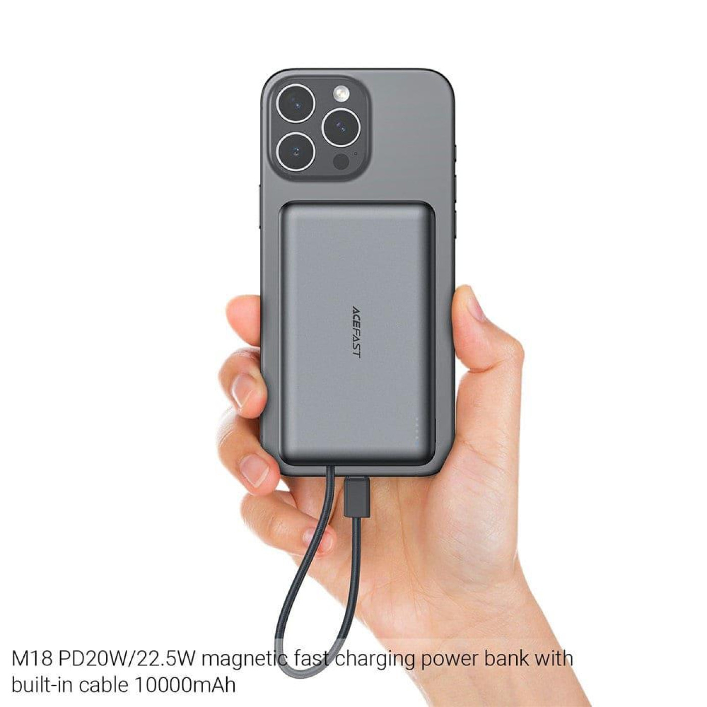 Павербанк Acefast Black 10 000 mAh / 22.5 Вт (6974316284017)