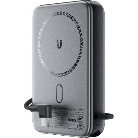 Павербанк Acefast Magnetic Wireless Gray 10 000 mAh / 22.5 Вт (6974316284871)
