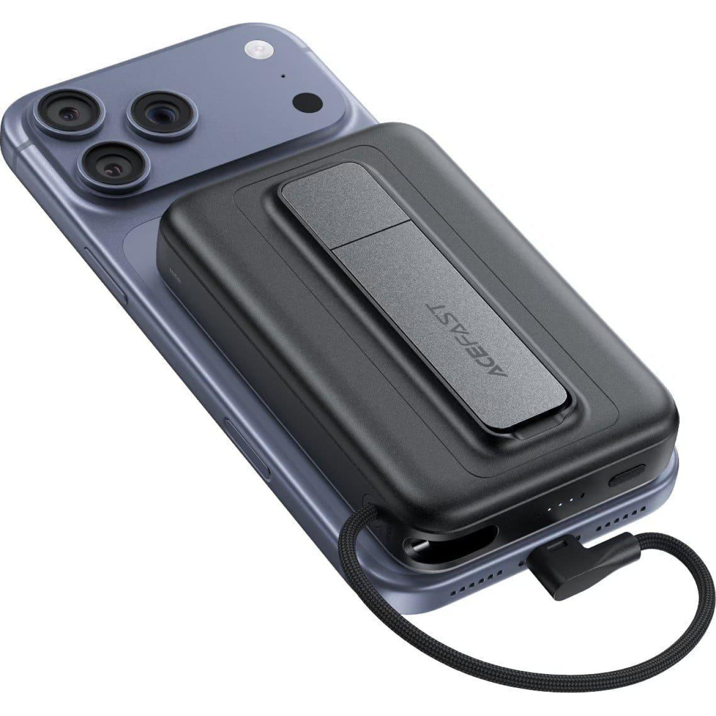 Павербанк Acefast Magnetic Wireless Gray 10 000 mAh / 22.5 Вт (6974316284871)