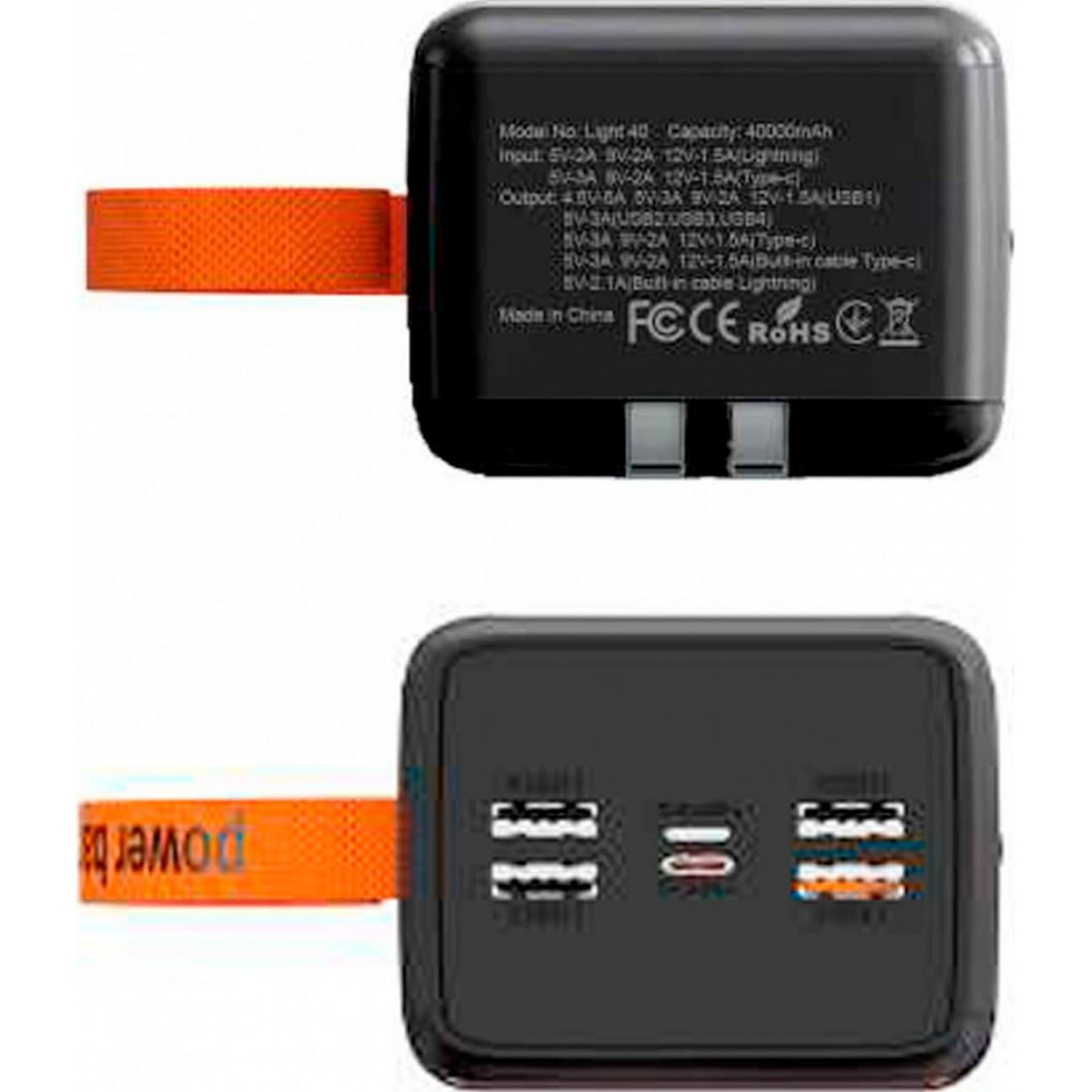 Павербанк Aspiring Black-orange 40 000 mAh / 22.5 Вт (PPLH.L04)