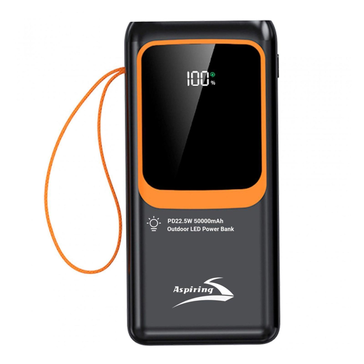 Павербанк Aspiring Black-orange 50 000 mAh / 22.5 Вт (PB-L50)