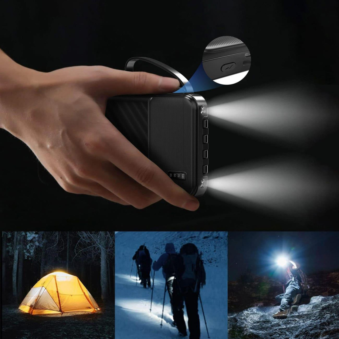 Павербанк Dudao Black 10 000 mAh / 10 Вт (6977196681853)