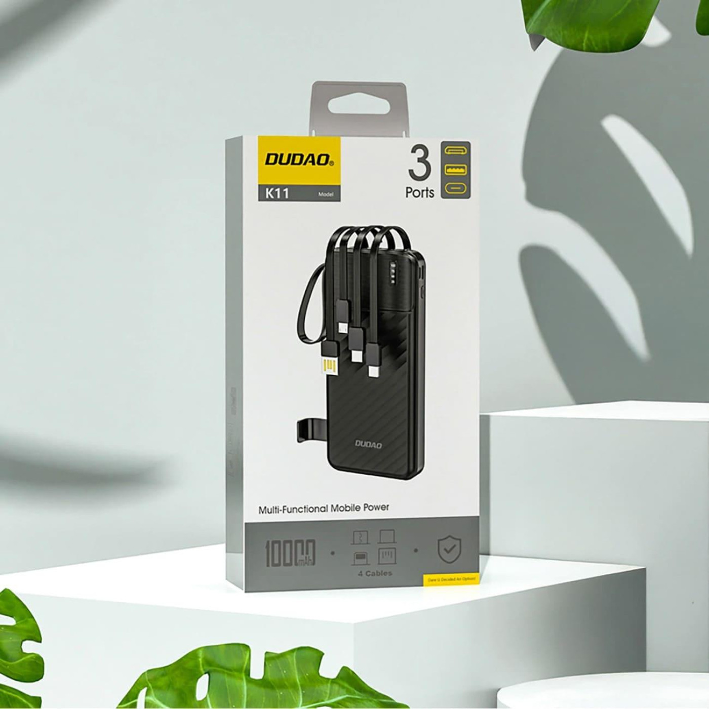 Павербанк Dudao Black 10 000 mAh / 10 Вт (6977196681853)