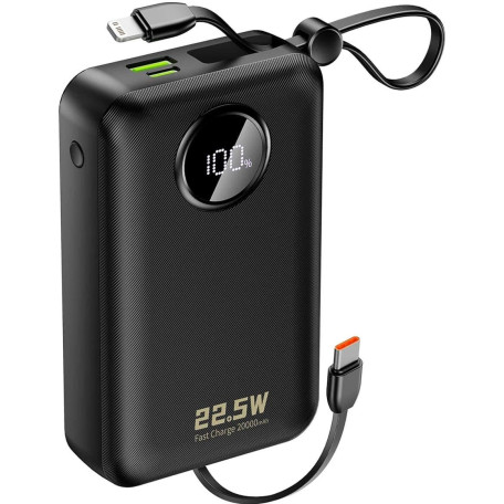Павербанк Dudao Black 20 000 mAh / 22.5 Вт (6977196680016)