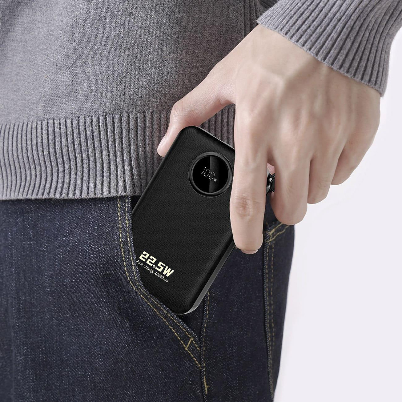 Павербанк Dudao Black 20 000 mAh / 22.5 Вт (6977196680016)