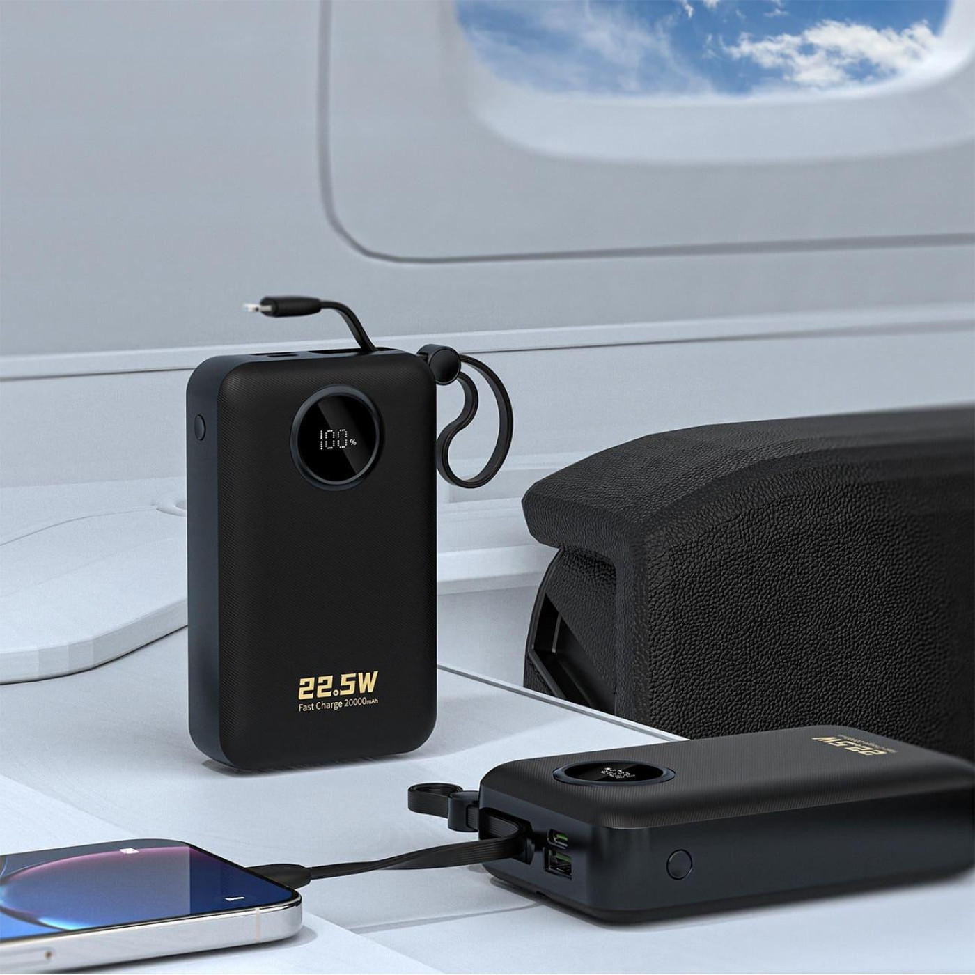 Павербанк Dudao Black 20 000 mAh / 22.5 Вт (6977196680016)