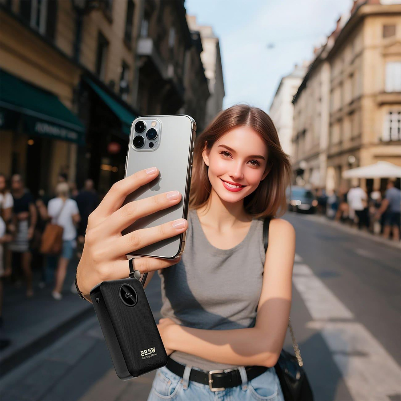 Павербанк Dudao Black 20 000 mAh / 22.5 Вт (6977196680016)