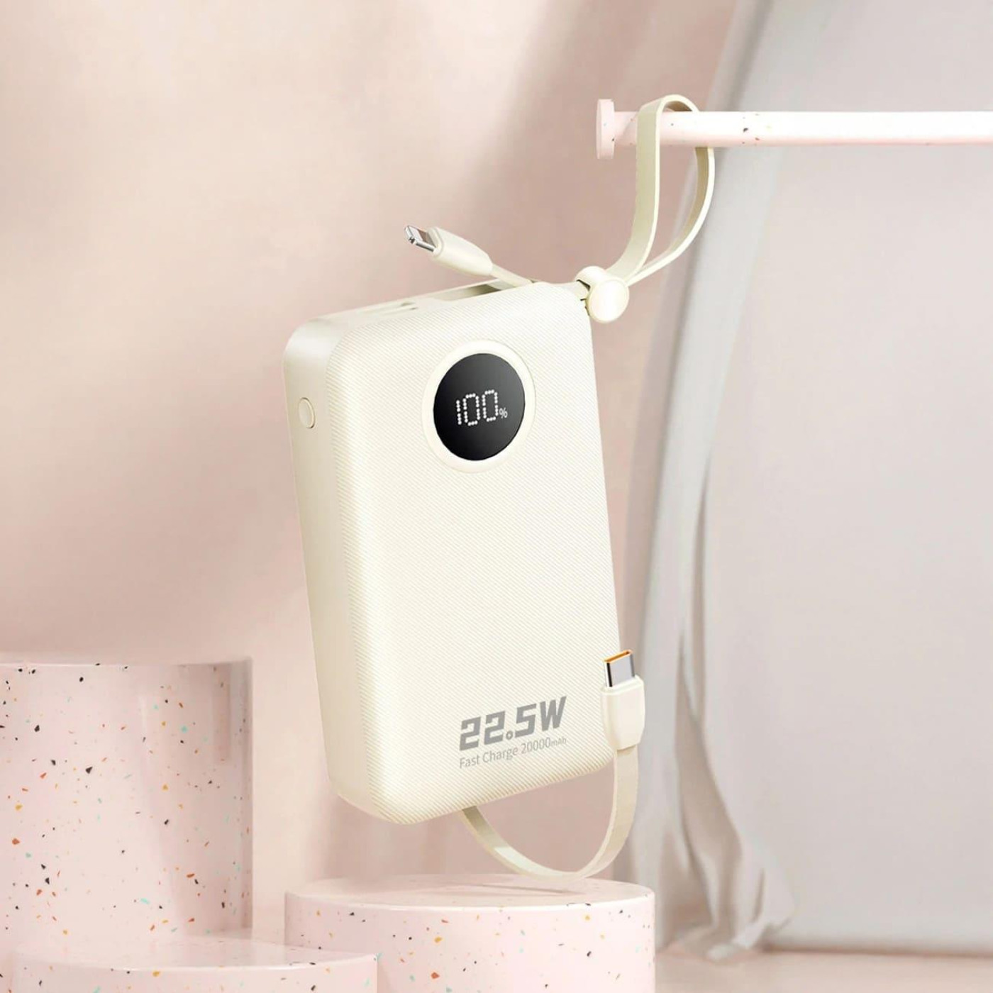 Павербанк Dudao White 20 000 mAh / 22.5 Вт (6977196680023)