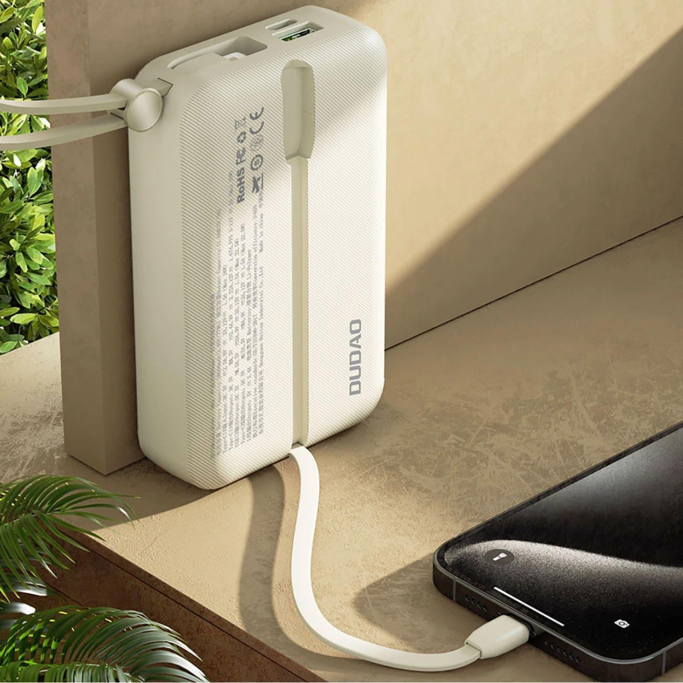 Павербанк Dudao White 20 000 mAh / 22.5 Вт (6977196680023)