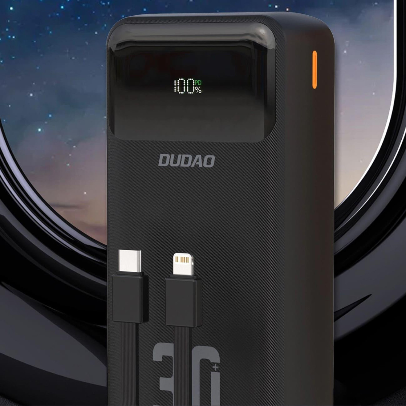Павербанк Dudao Black 30 000 mAh / 22.5 Вт (6977196682478)