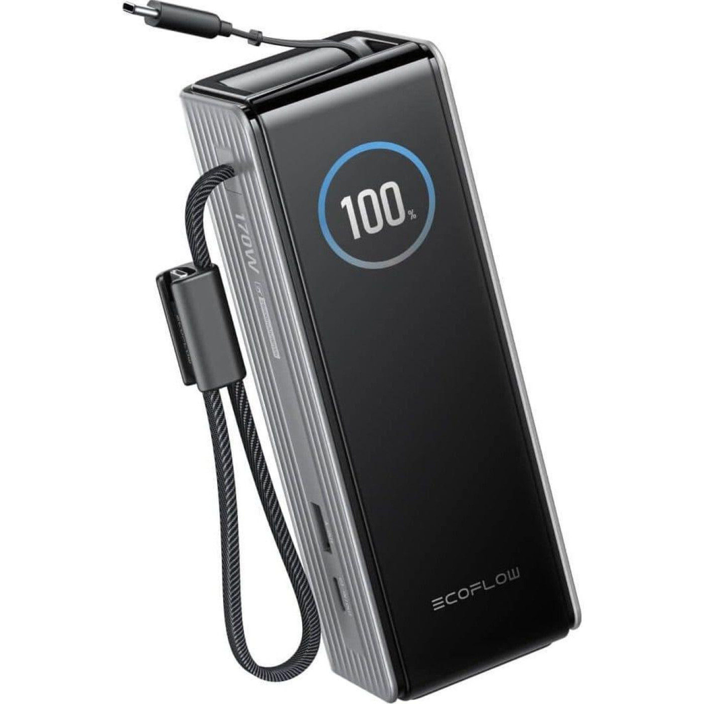 Павербанк EcoFlow RAPID Power Bank з кабелями Gray 25 000 mAh / 170 Вт (EF-RAPID25K100W-S-EU)